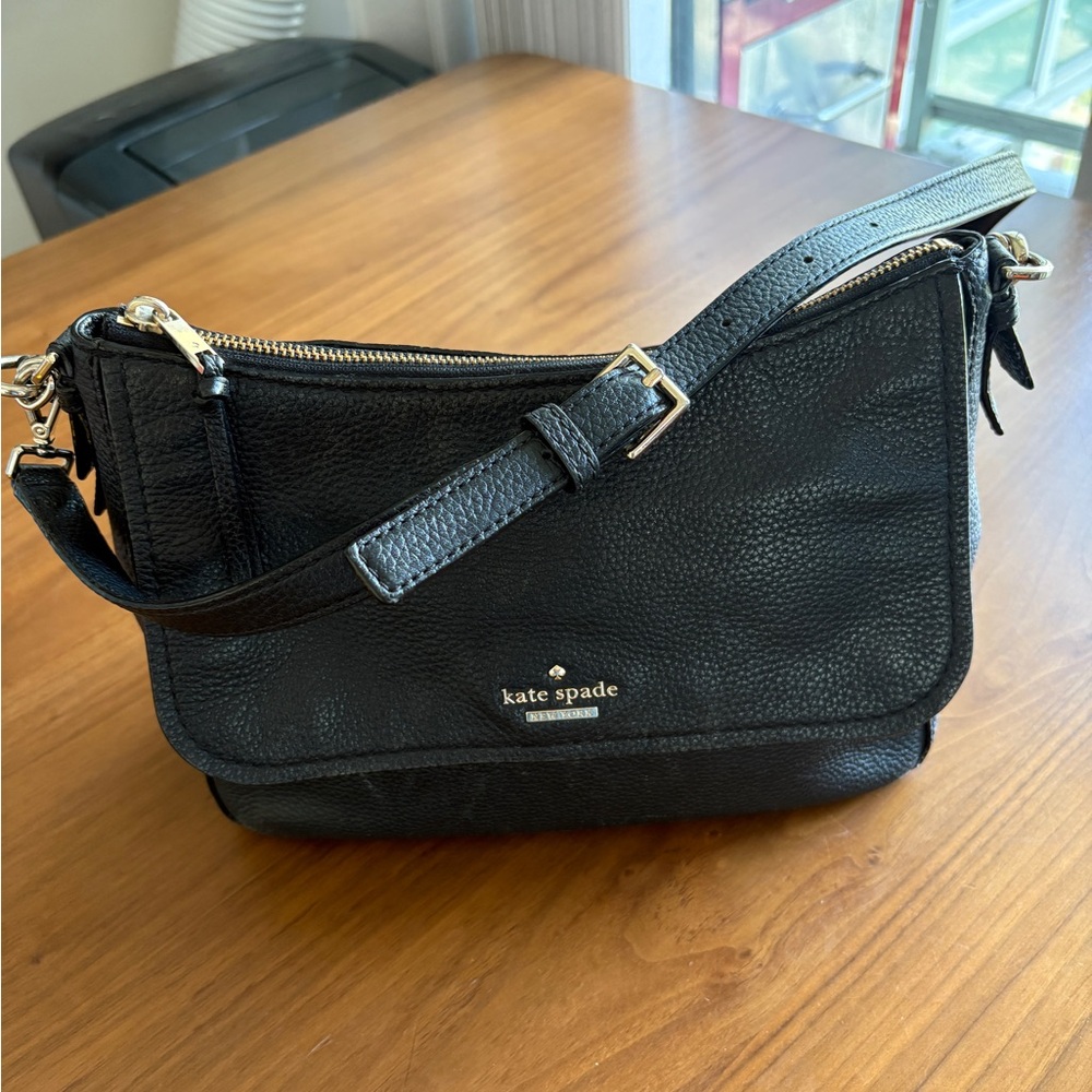 Kate Spade Jackson Street Colette Black Leather Shoulder Bag - Picture 2 of 10